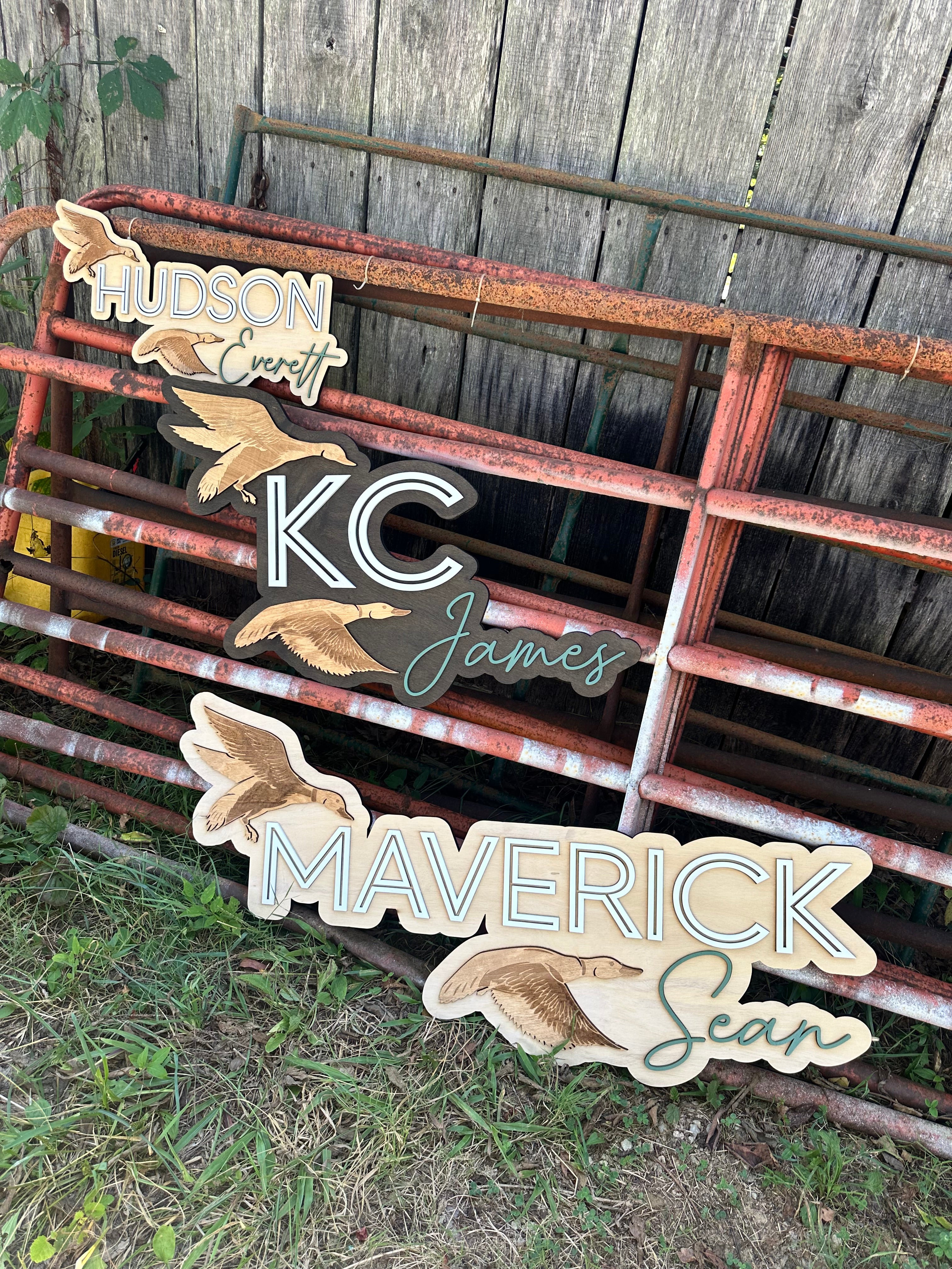 Mallard Offset Nursery Sign