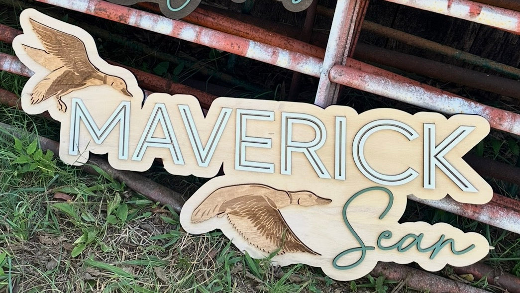 Mallard Offset Nursery Sign