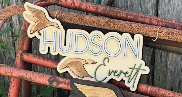 Mallard Offset Nursery Sign